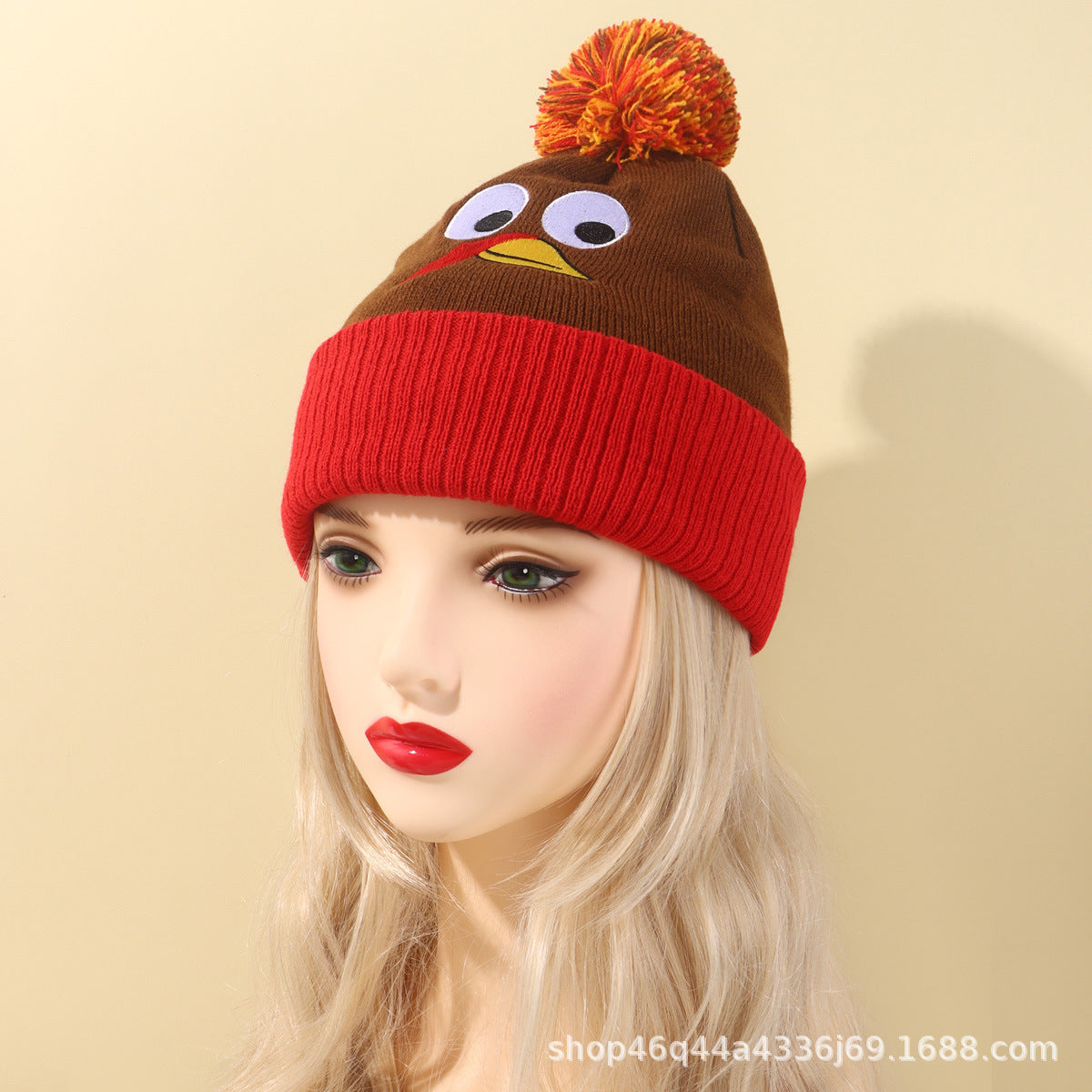 Wholesale Thanksgiving Children' s Turkey Knitted Hat